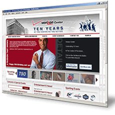 New Verizon Center Website